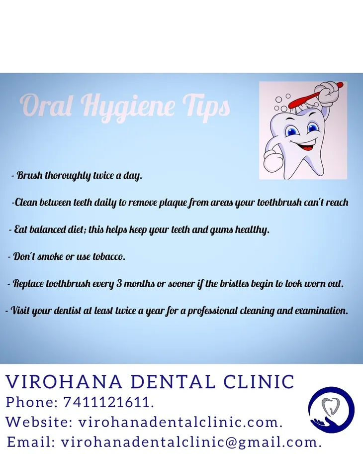 Oral health guide infographic